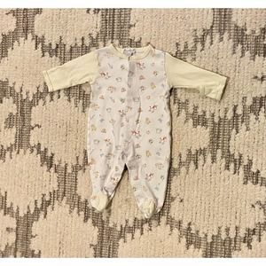 Kissy Kissy Pima Cotton - Farm Animal Zip Footies Pajamas - 0-3 Mo